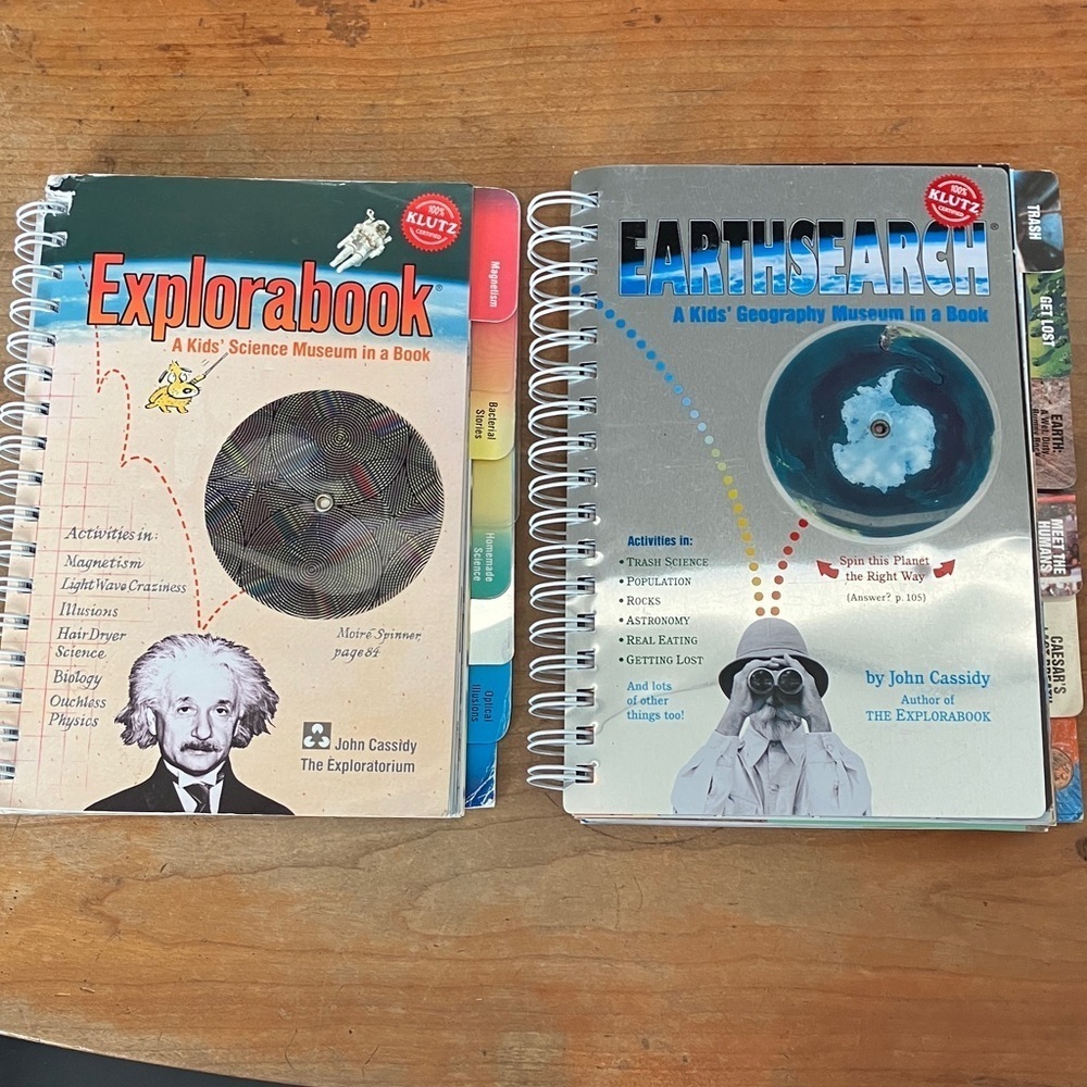 Klutz Explorabook and Earthsearch Science & Geography Books, set of 2